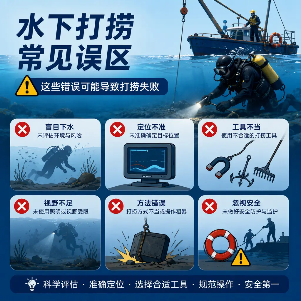 深耕水下打捞，兼顾民用失物与工程潜水作业即墨